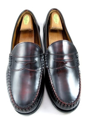 Allen Edmonds ''NEWMAN'' MEN'S Leather Penny Loafer 10.5 EEE Antique Burgundy(771N