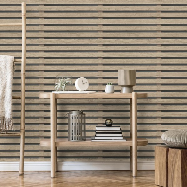 Realistisch 3D Holz Leisten Fine Decor Tapete Black FD42996 Horizontal Vertikal-image