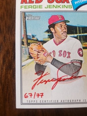 2026 Topps Heritage Baseball SP 67/77 Red Ink Auto Fergie Jenkins