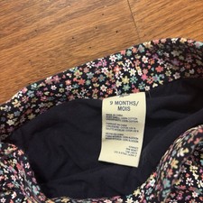 Oshkosh 9m Floral Skort Pull On Elastic Waist Navy Flowers Baby Girl