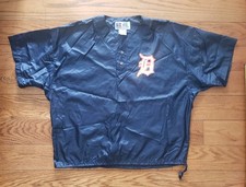 Chaqueta De Colección Tigres de Detroit Hombres 2XL Russell Athletic Y2K Jaula de Práctica de Bateo