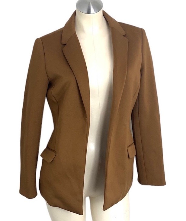 Magaschoni Camel colored Solid Open Front Blazer … - image 1