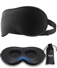 3D Contoured Sleep Mask Blackout Black Comvin