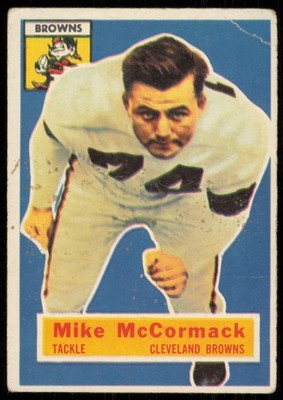1956 TOPPS Mike McCormack Cleveland Browns #105 VG - CREASE TR