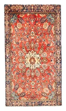 Traditional Vintage Hand-Knotted Area Rug 3'10" x 6'7" Oriental Wool Carpet