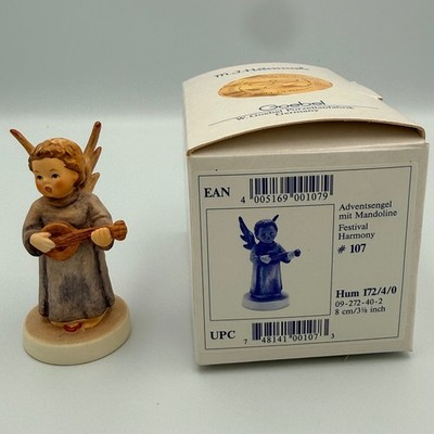 Goebel Hummel Festival Harmony Angel Mandolin Figurine 172/4/0 Box Germany 3.1''