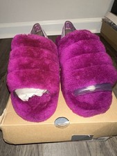 UGG Fluff Yeah Slide Women's Purple Fur Slide Slippers US 10 EU 41