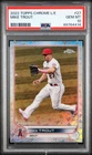 2022 TOPPS CHROME LOGOFRACTOR EDITION #27 MIKE TROUT PSA 10