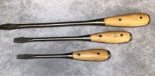 Lot Of 3 Irwin Vintage Antique Perfect Handle Screw Drivers 12 10 8 Woodwork