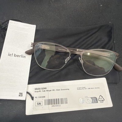 IC! BERLIN SONJA M. Teak Brown Eyeglasses Authenthic New *NO BOX* IC5056 52049