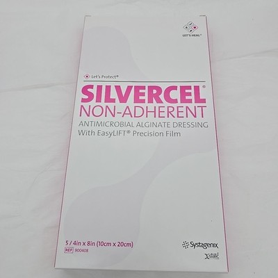 Silvercel Non-Adherent Dressing 4in x 8in  ~  5 Pack 09/2022
