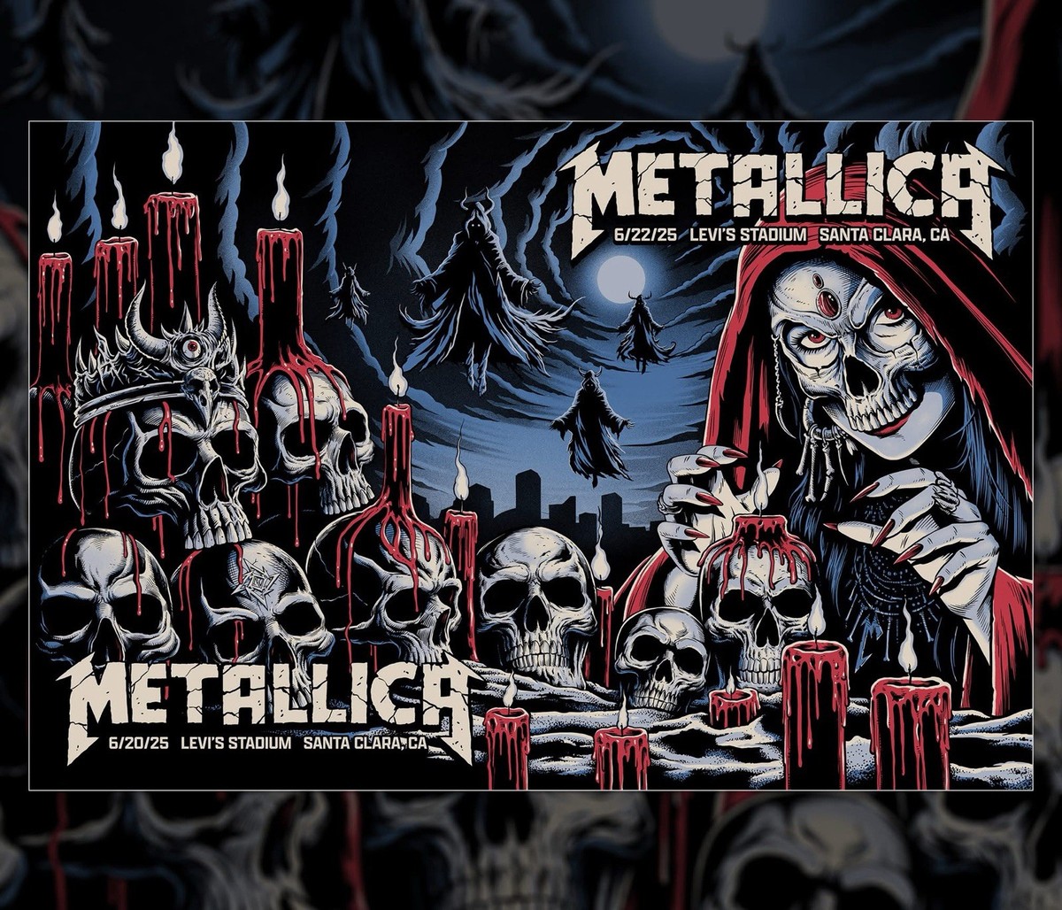 Official Metallica M72 Santa Clara Numbered Levi's Stadium Poster