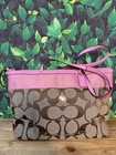Coach Signature Pink Canvas Tote Bag – For Repair or Parts