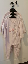 New Mothercare 1-3 Months New 3 x Sleepsuits Set bundle baby girls