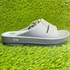 Oofos OOahh Mens Size 8 Womens 10 Slate Gray Beach Walking Recovery Slide Sandal