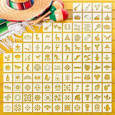 100 Pcs 2 Inch Stencils Small Stencils for Painting on Wood Reusable Painting Te