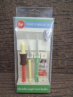 Boye Punch Fun 3 Size Punch Needle Set 7495A Brand New 