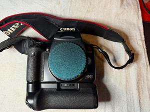 Canon EOS 450D Digital SLR Camera Body w/ Battery Grip & Strap Black