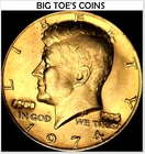 1974 GOLD PLATTED KENNEDY HALF, 25Y ANNIVERSARY VERY BEAUTFUL COIN FAST SHIPPING