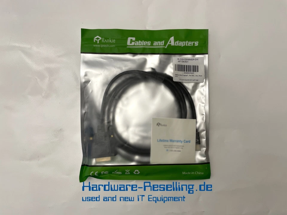 Rankie Mini DisplayPort to DVI Full HD 1.8m Kabel R-1103 NEU OVP - Bild 3 von 3