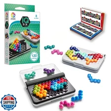 SmartGames IQ Six Pro Travel Game for Kids and Adults, a Skill-Building Brain