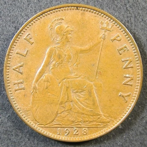 1928 George V Half Penny — photo from the most recent tracked eBay sale