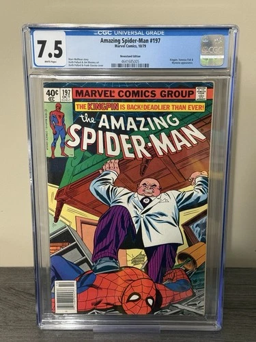 Amazing Spider-Man #197 CGC 7.5 White Pgs (Marvel 1979) Kingpin Newsstand
