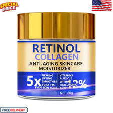 Retinol Collagen Moisturizing Cream 60g/2.12oz - Face Cream with Hyaluronic Acid
