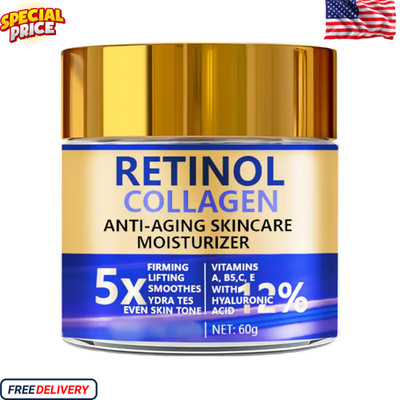Retinol Collagen Moisturizing Cream 60g/2.12oz - Face Cream with Hyaluronic Acid