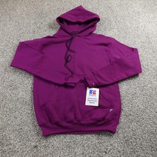 VTG Russell Athletic Hoodie Mens S Purple Blank Pullover Sweatshirt USA 80s 90s