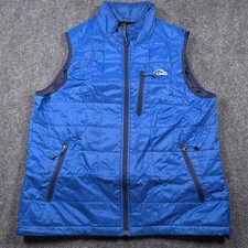 LL Bean Primaloft Vest Mens L Blue Packable Lightweight Outdoors Versatile