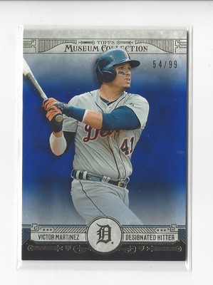 2015 Topps Museum Collection Blue #90 Victor Martinez Tigers /99 