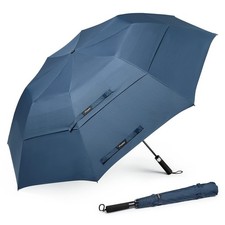 Prospo 62 Inch Portable Golf Umbrella Oversize Automatic 62inch, Dark Blue