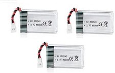 Set of 3 LiPo 850mAh 3.7V batteries for Syma X5SC X5SW RC drones