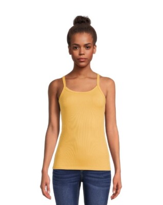 NKNIT rib mini tank top(navy、yellow) Snug Apron-Neck Tank Top | Old Navy
