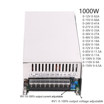 Adjustable Switching Power Supply 1000W Water Resistant AC DC LED Transformer