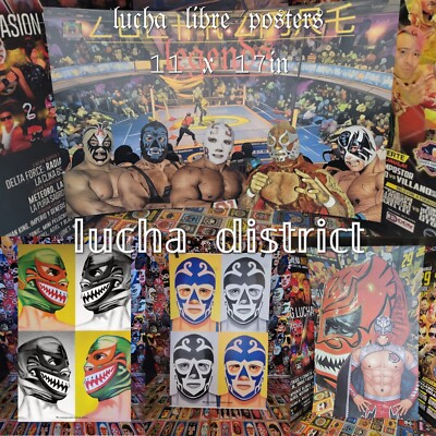 lucha libre posters(11 x 17 in and 8 x 11in)
