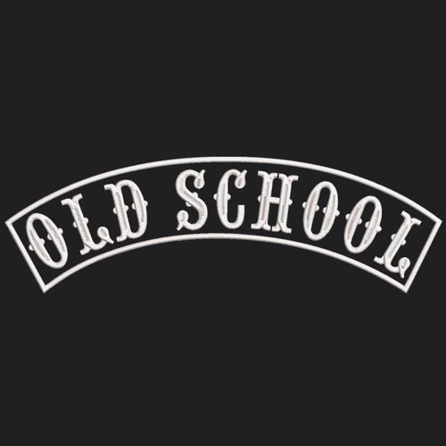 Old School Biker-Aufnäher – 100x25 Mm, Aufbügler/Aufnäher Für Kutten, Jacken & Rucksäcke