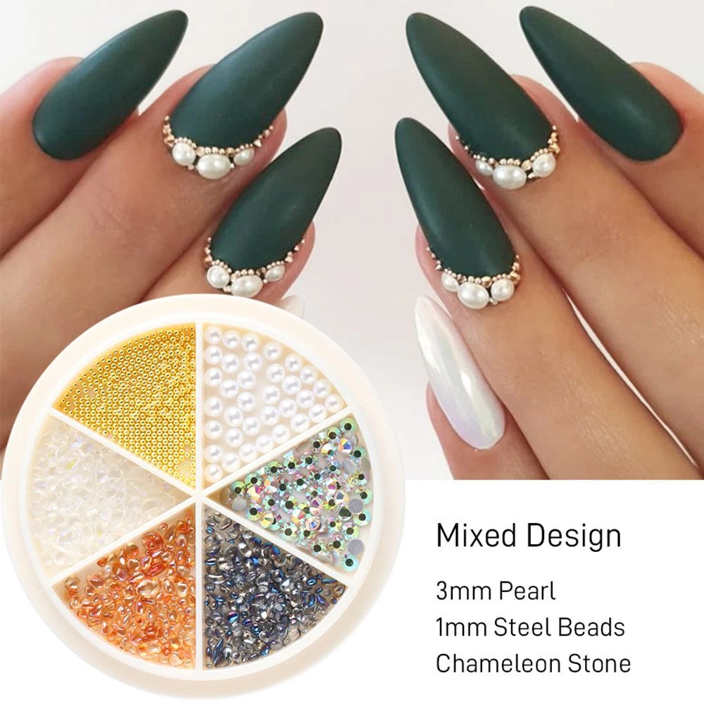 Chameleon Stone Nail Art Decoation Nail Stud 3D Nail Rhinestone Mixed Design