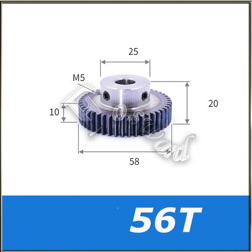 Mod 1 M1 45# Steel Pinion Gear 44T-120T For Spur Gear Castle Brushless Motor - Afbeelding 10 van 18