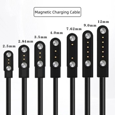 2-Pin Universal USB Data Charging Cable Magnetic Charger For Smart Watch 2.84mm