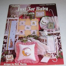 LEISURE ARTS COUNTED CROSS STITCH LEAFLET PATTERN 190 JUST FOR BABY 1981 OOP