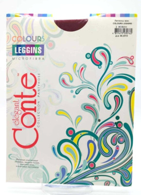 CONTE Leggings Footless Nylon Leggins BORDO Elegant Colors European Size 2