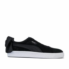 black puma bow trainers