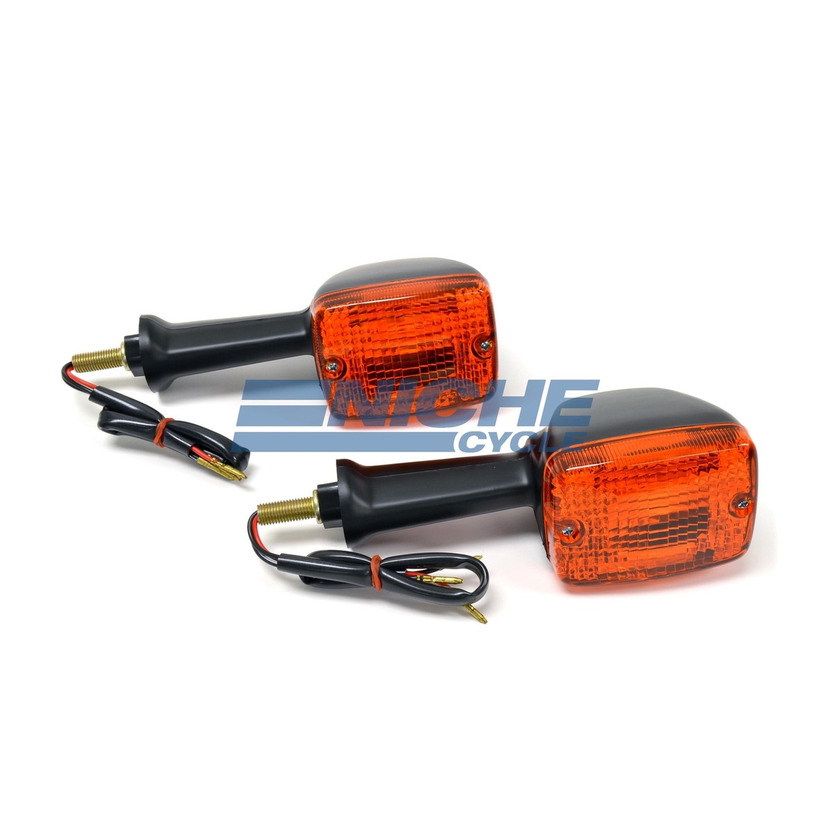 アクセサリー kaz Kawasaki KZ OE Replica Front Turn Signals 12 Volt Black Amber | eBay