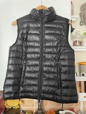 Shiny Sheego Black Ribbed Body Warmer/gilet Size 14