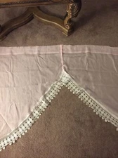 Lorraine Home Fashions Elizabeth Sheer Pink Swag Macramé Trim