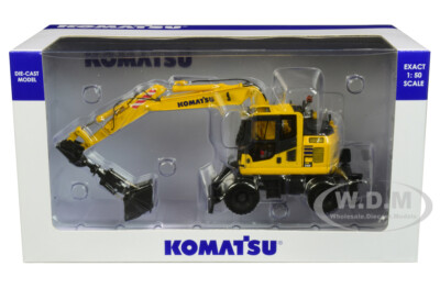 KOMATSU PW148-10 ダイキャストモデル 1/50 KOMATSU PW148-10 EXCAVATOR W/CLAMSHELL BUCKET 1/50 BY UNIVERSAL