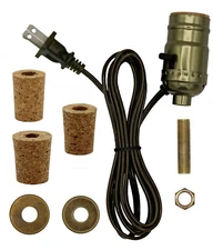 Pre-Wired Bottle Lamp Kit, Easily Convert Any Bottle Into A Lamp, DIY (Antique)