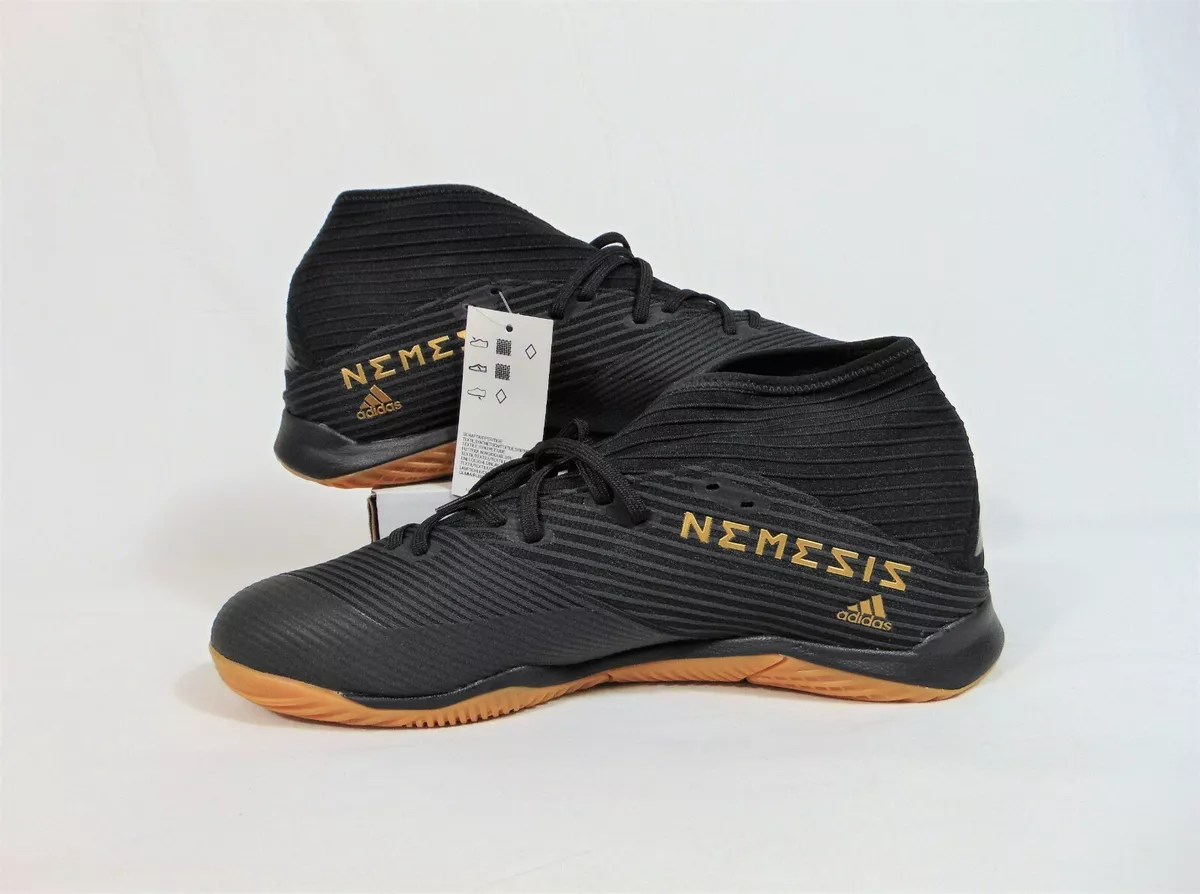 Adidas Nemeziz 19.3 Black Gold Gum Indoor Soccer Shoes Sz 11